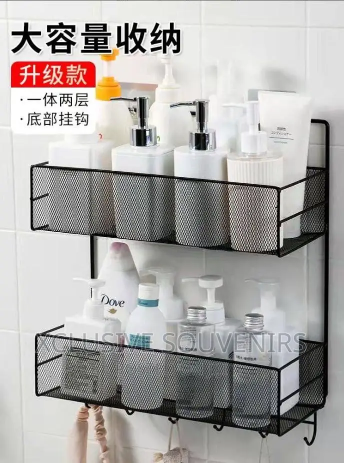 Double Layers Bathroom/Kitchen Wall Rack
