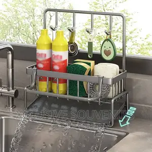 Kitchen Sink Storage Rack Sponge Rag Drain Shelf