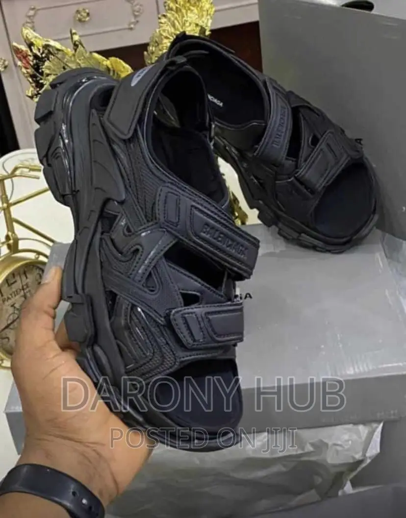 Solid BALENCIAGA Luxury Sandals-Black/Blue