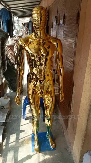 Full Body Male Gold Chrome Spider Head Mannequin