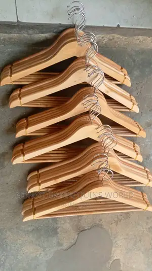 Neat Sets of Wooden Cloth Hangers
