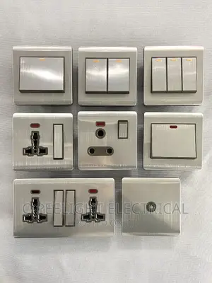 Original Silver Switches and Sockets