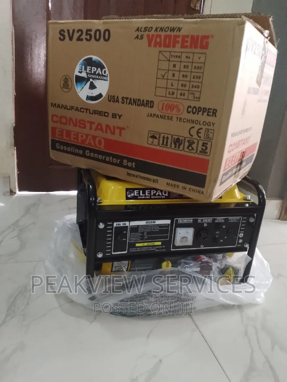 Durable Elepaq Constant SV 2500 Generator