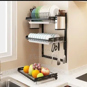 Wall Mounted 3 Tiers Ceramic Plate Rack