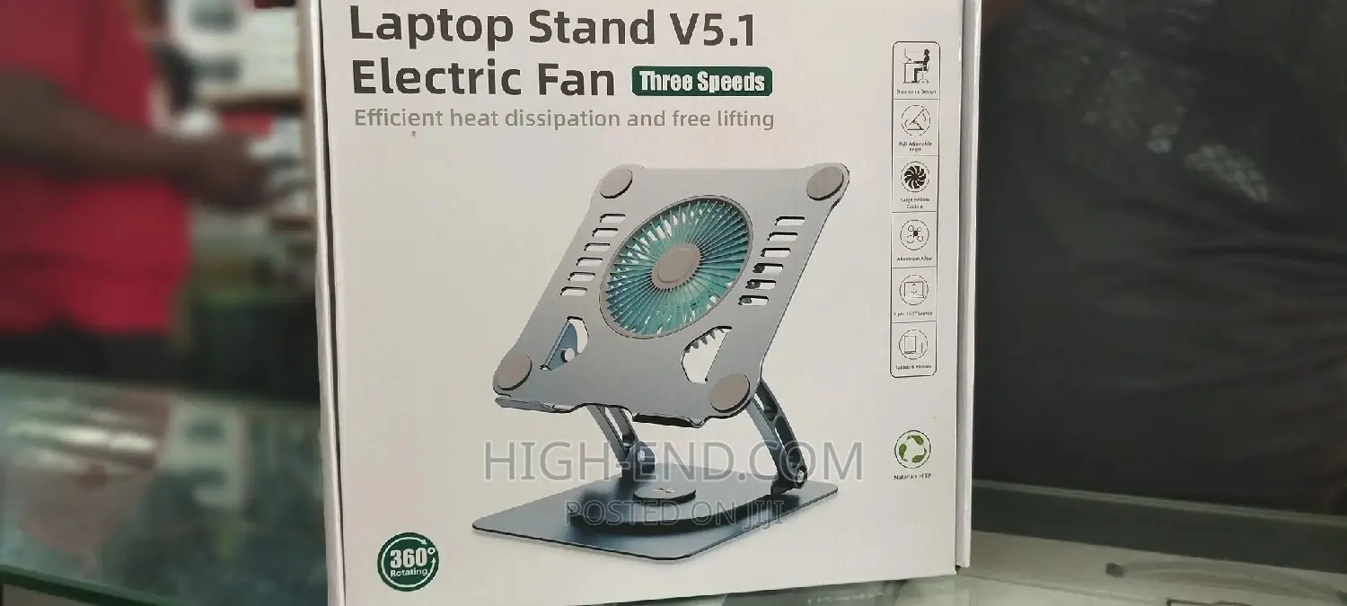 Laptop Stand V5.1 Three Speeds Electric Fan
