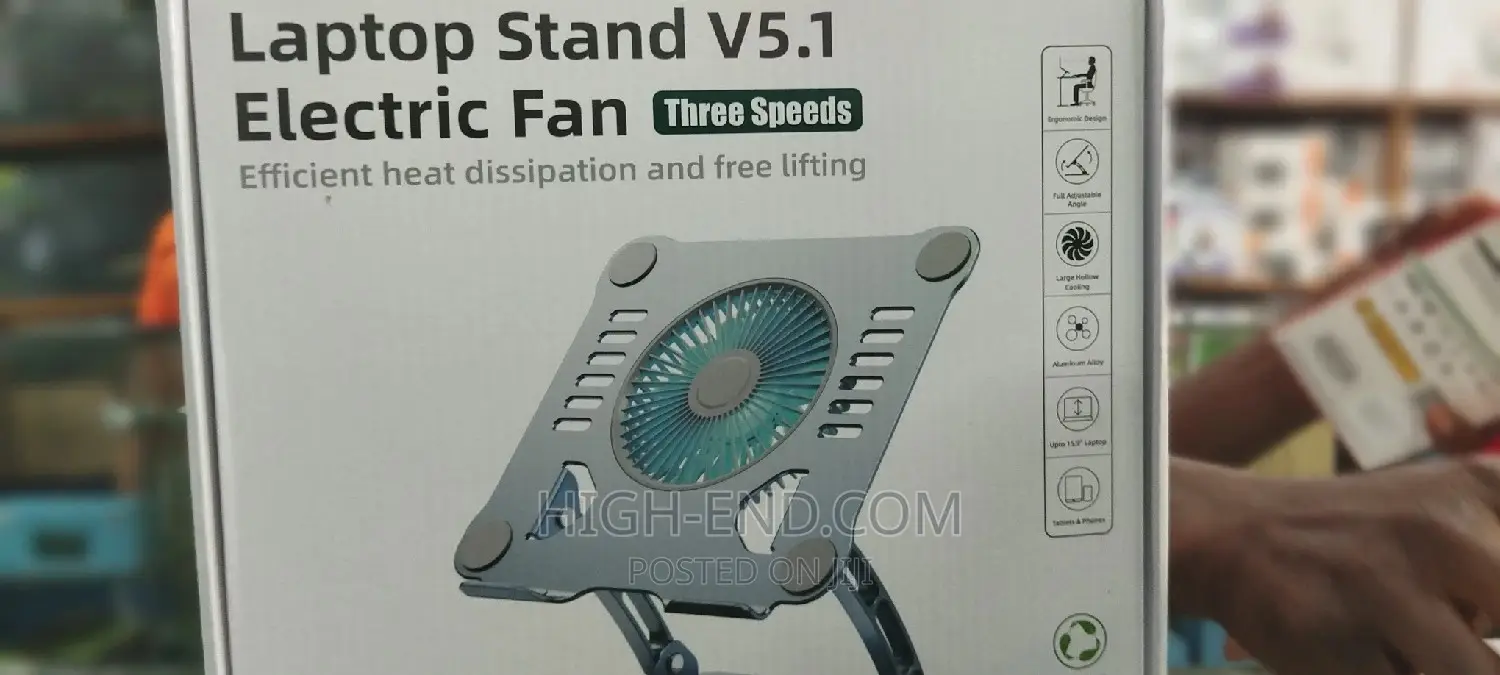 Laptop Stand V5.1 Three Speeds Electric Fan