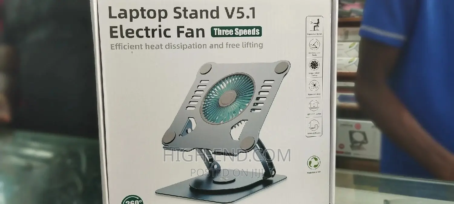 Laptop Stand V5.1 Three Speeds Electric Fan