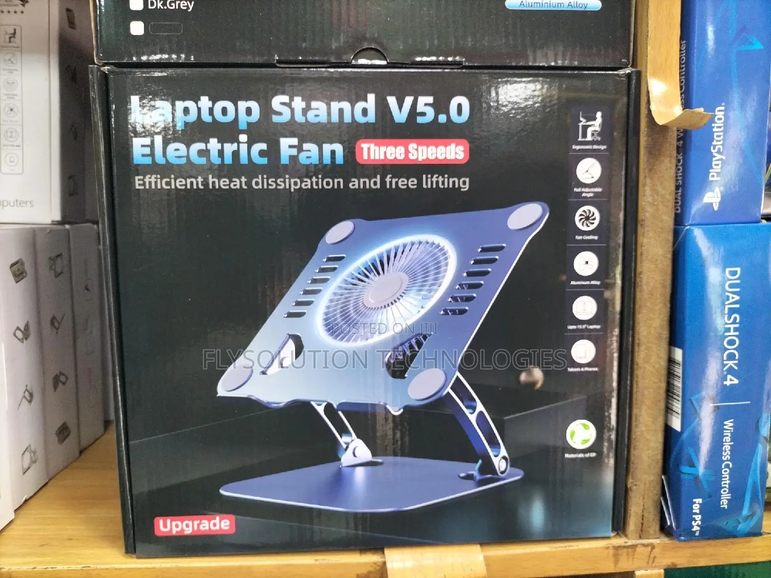 Laptop Stand V5.0 With Electric Fan | Upgrade Three Speed