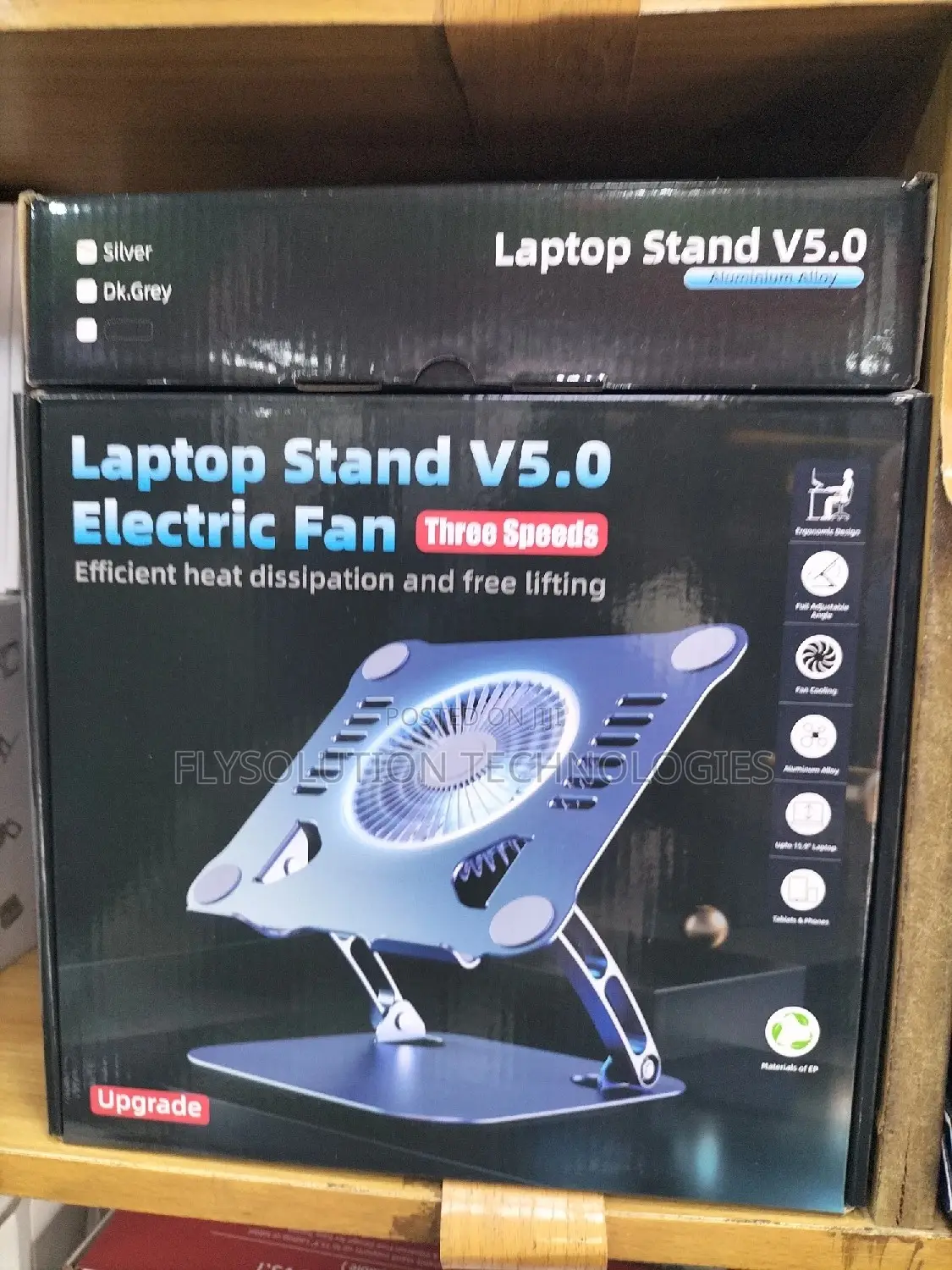 Laptop Stand V5.0 With Electric Fan | Upgrade Three Speed