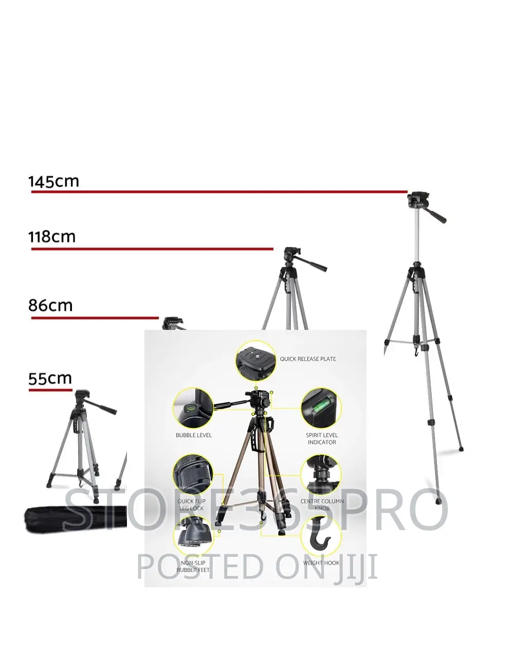 Pro Adjustable Tripod Stand Camera Stand