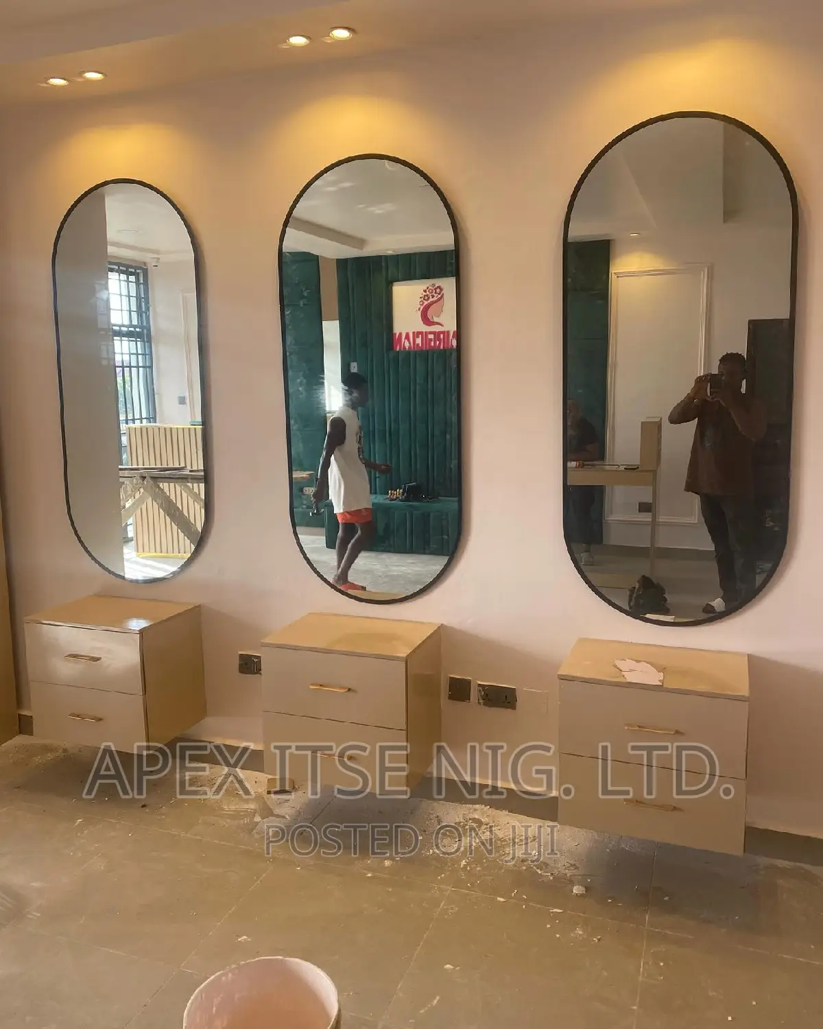 3 Gang Cabinet Mirror