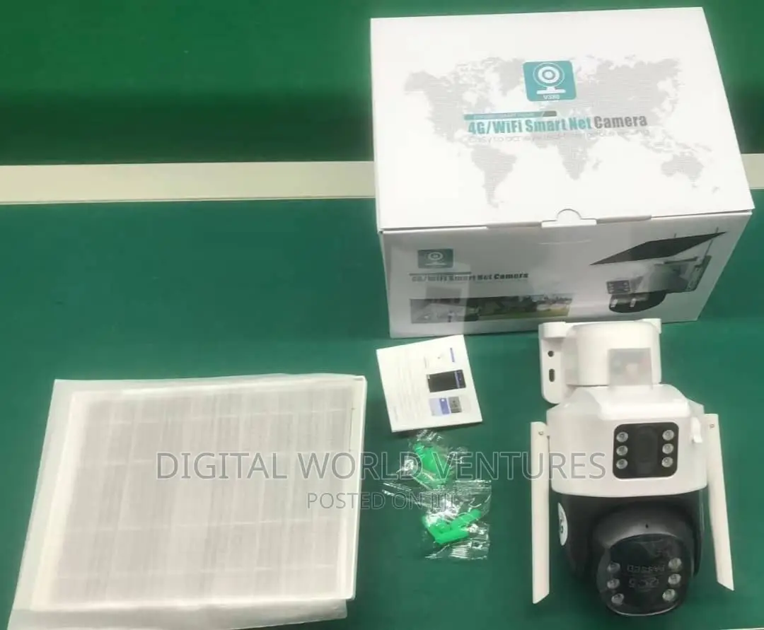 V380 Double Lense 4g Solar Camera