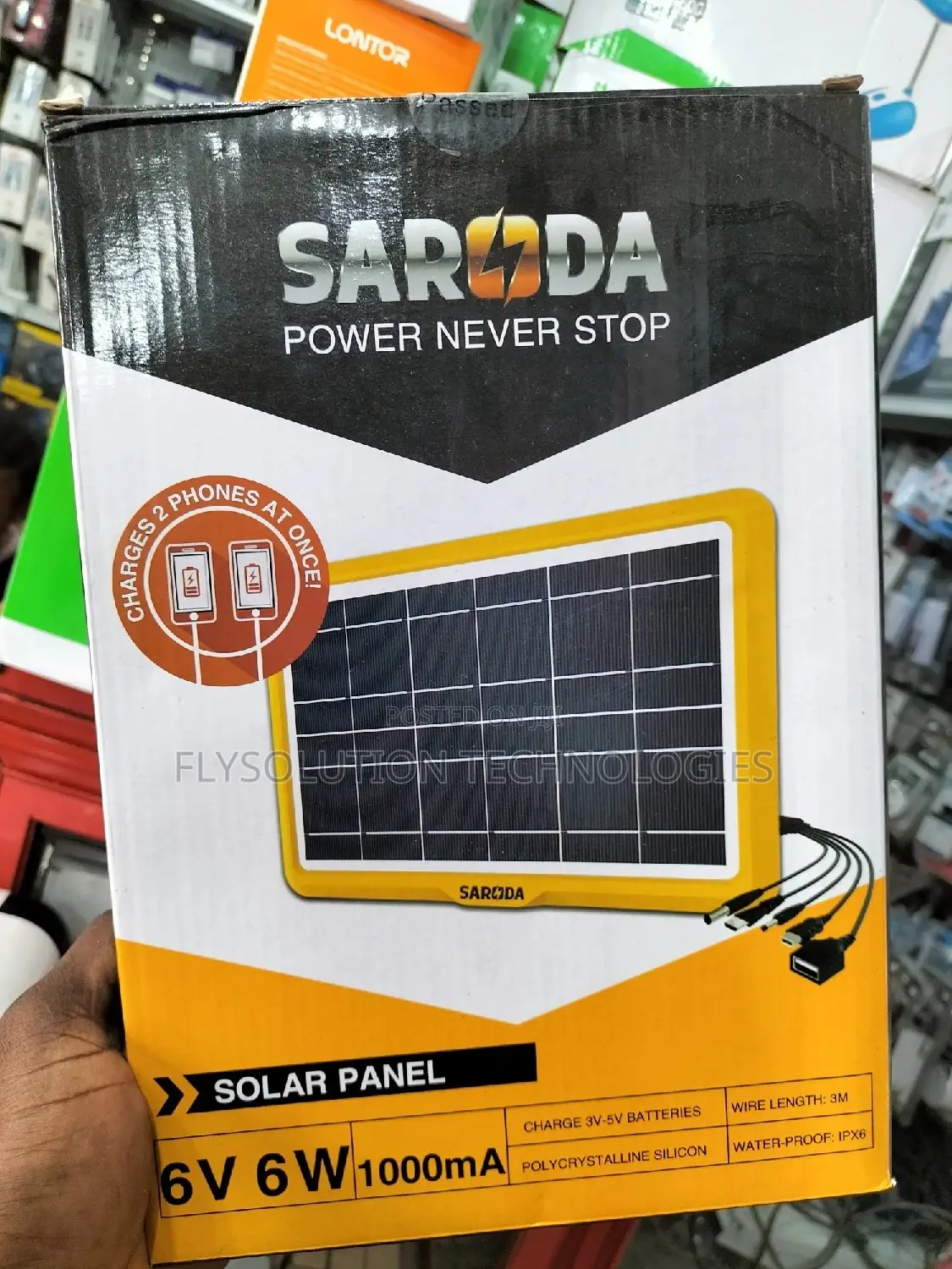 SARODA 6V 6W Solar Panel for Charging
