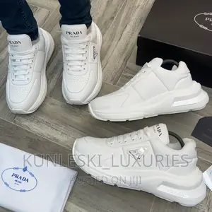 Photo - Original Prada Systeme Brushed Low Leather Sneakers