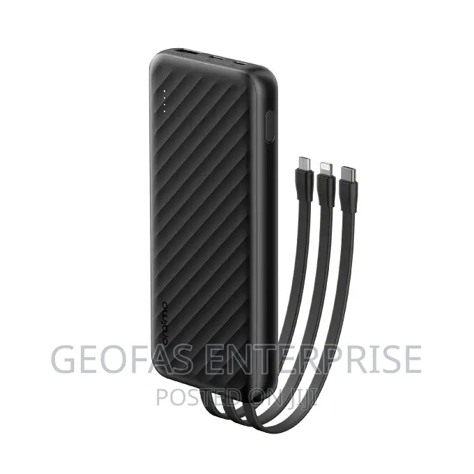 Oraimo 10000mah Black Fast Charging Powerbank With Cables