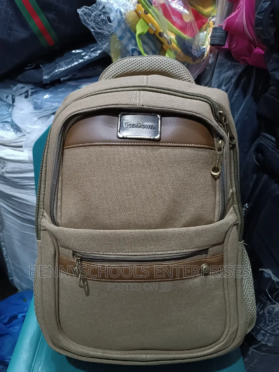 Tiger Power Jean Backpack and Laptop Bag