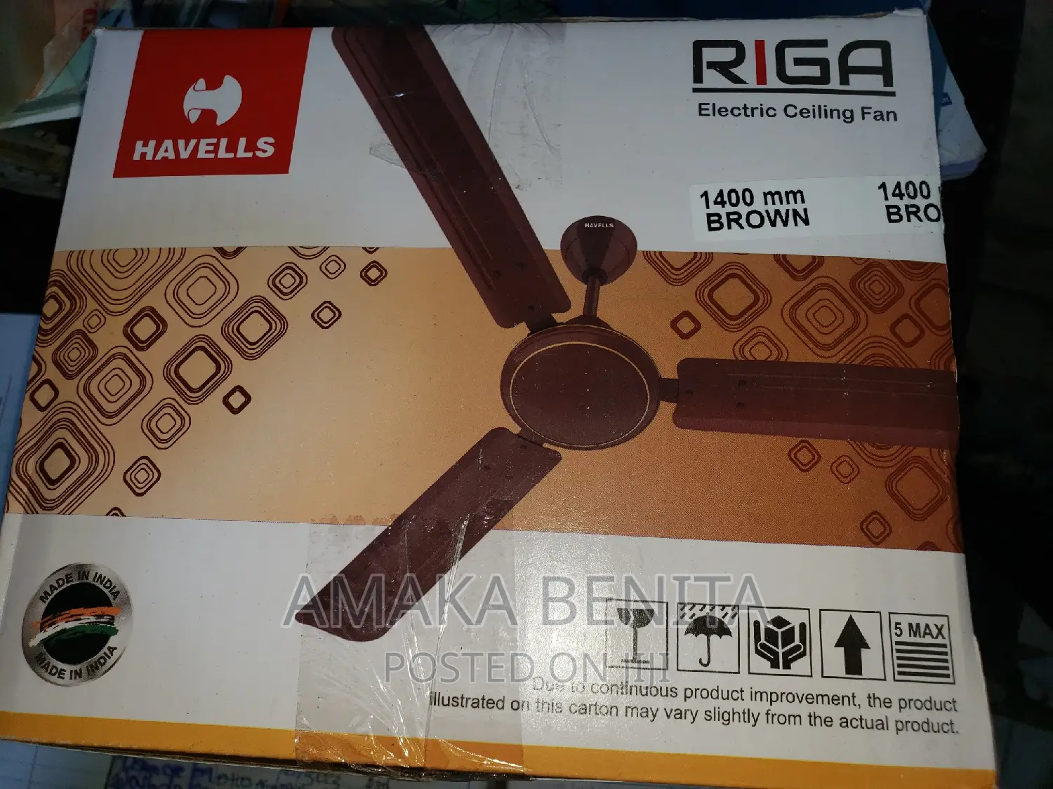 Havells Ceiling Fan Riga Long Blade for sale - Amaka Benita Price: ₦ ...