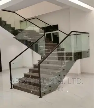 Black Square Pipe Top Staircase Rail