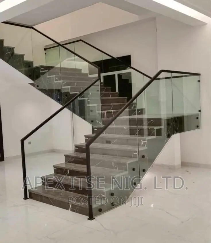Black Square Pipe Top Staircase Rail