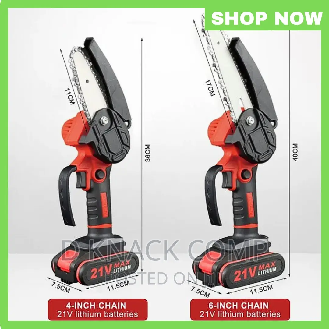 Electric Brushless 4/6-Inch Cordless Chainsaw - 2 Batteries