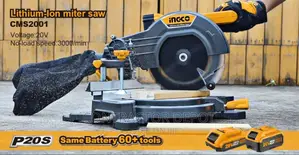 INGCO Cordless Lithium Ion Mitre Saw for Wood and Aluminum