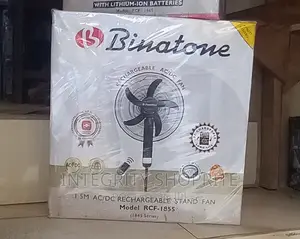 Binatone 18" Rechargeable Standing Fan Remote RCF1855- Black