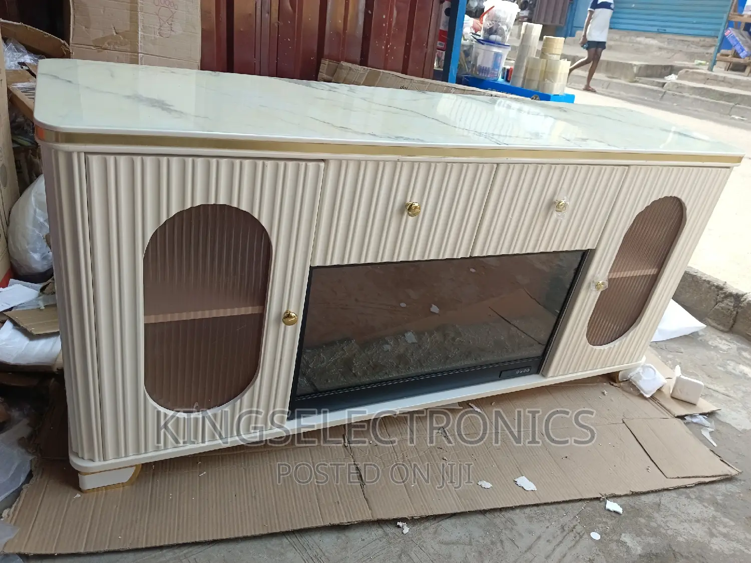 Imported Shelve TV Stand Fire Display