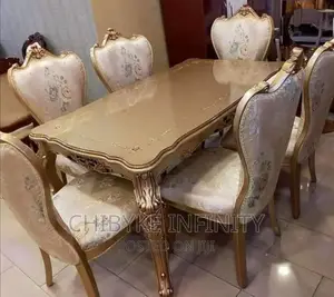 Imported Top Quality Royal Dining Table With 6-Chairs