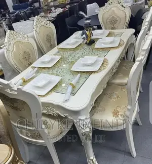 Imported Top Quality Royal Dining Table With 6-chairs