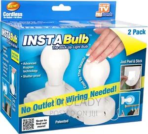 Insta Bulb (2 Pack) Battery Operated Lights Stick Anywhere