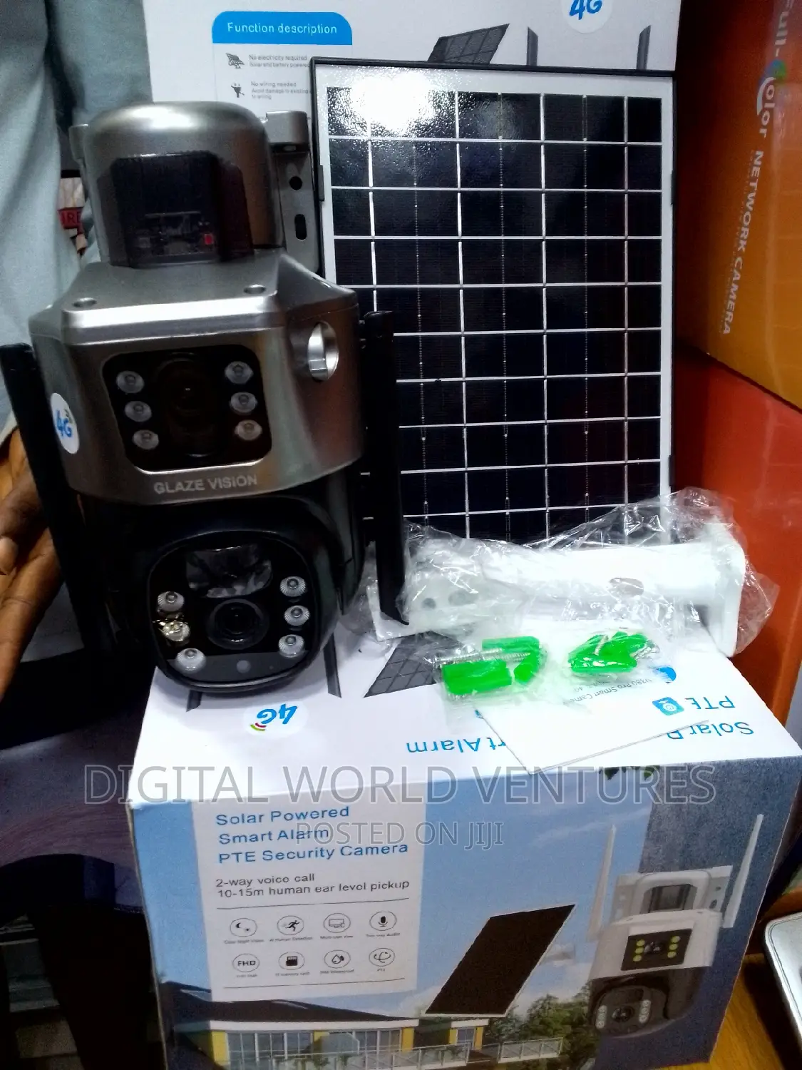 Double Lense V380 4g Solar Camera