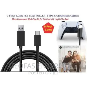 Photo - 9ft Long PS5 Controller Charging Type C Charging Cable