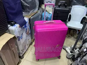 Big Size Pink Quality Plastic Travel Luggage