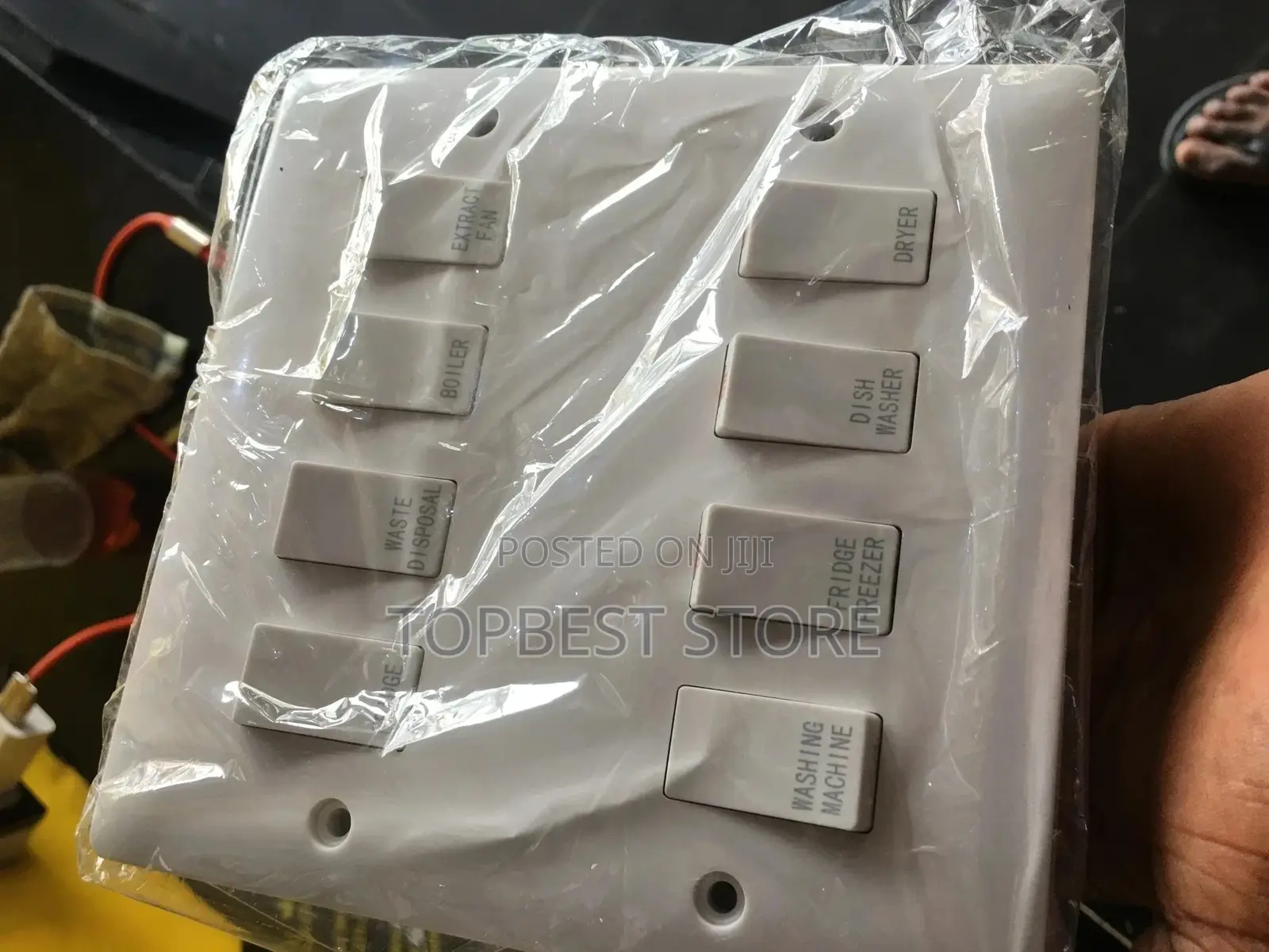 Kitchen Grid Switch Panel With White Switches - 8 Gang