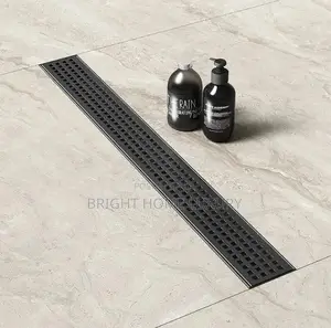 40cm Shower Linear Floor Drain (Black)