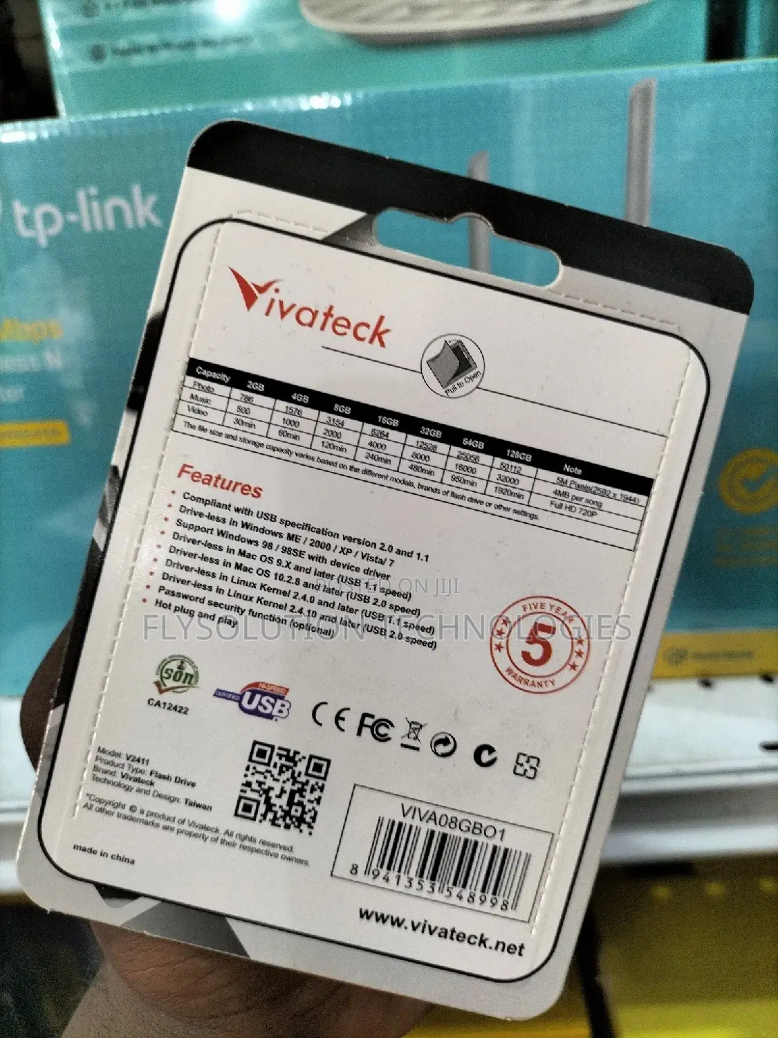 8GB Vivateck USB Flash Drive 2.0