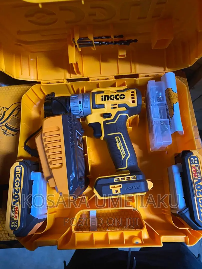 Ingco Brushless Impact Drill 20v With Iron Chuck