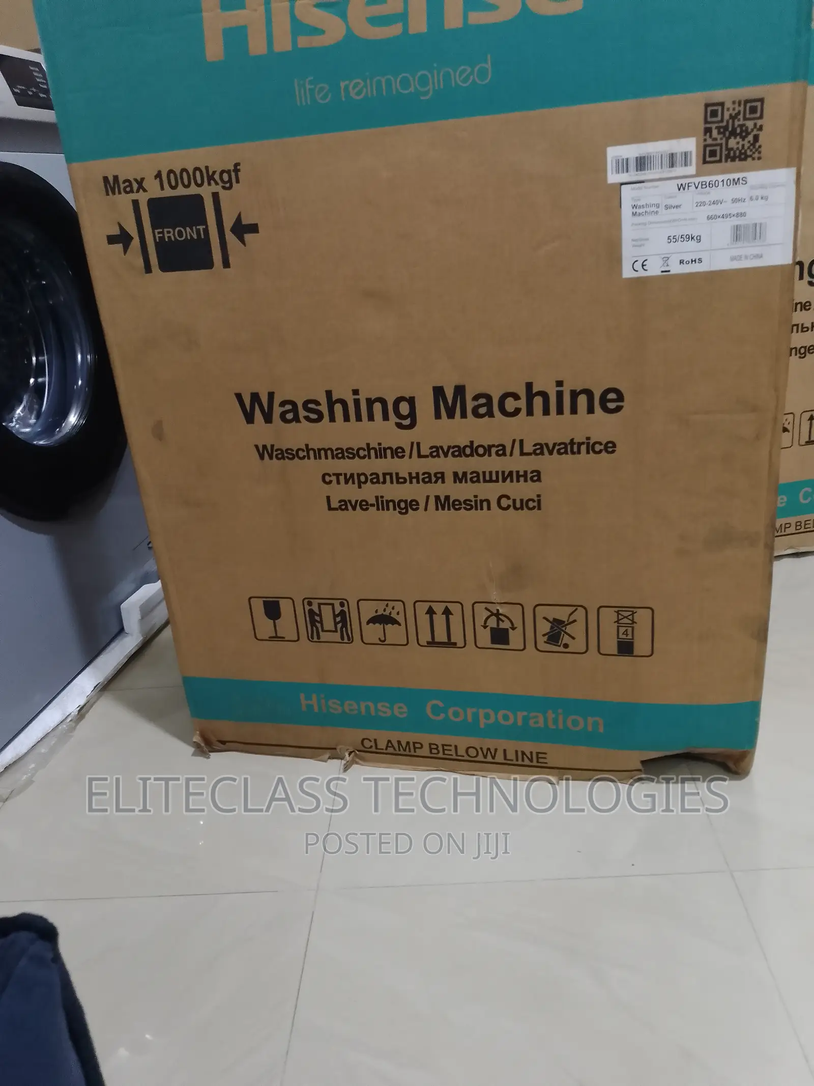 6KG Hisense WM6010MS-WFVB Front Load Washing Machine