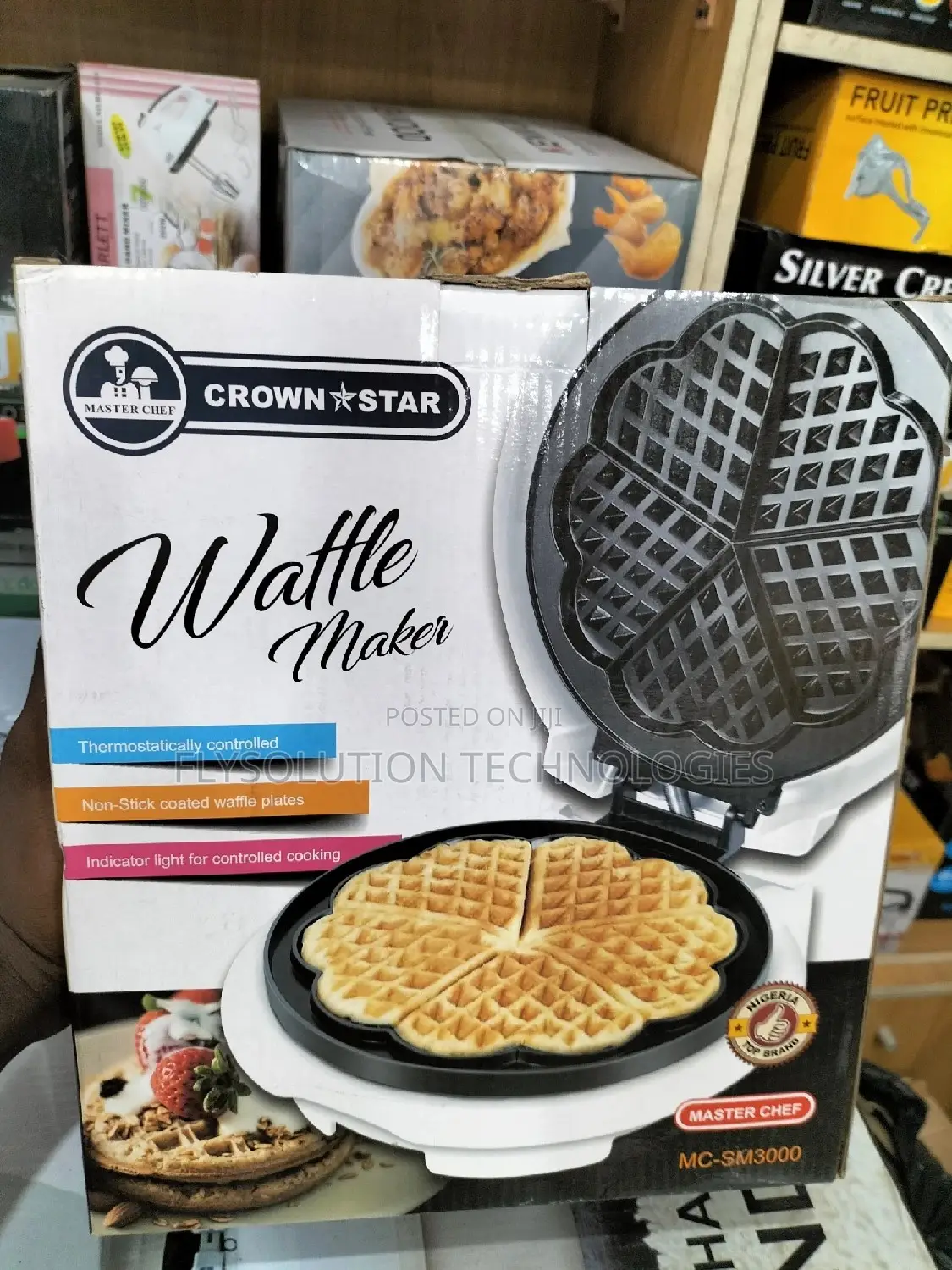 Crown Star Electric Waffle Maker - 750w