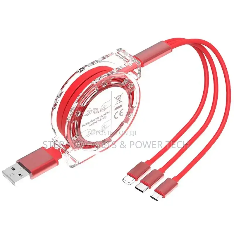 One-to-Three Retractable Charging Cable