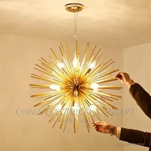 Nordic Modern Creative Personalized Chandelier Golden Simple