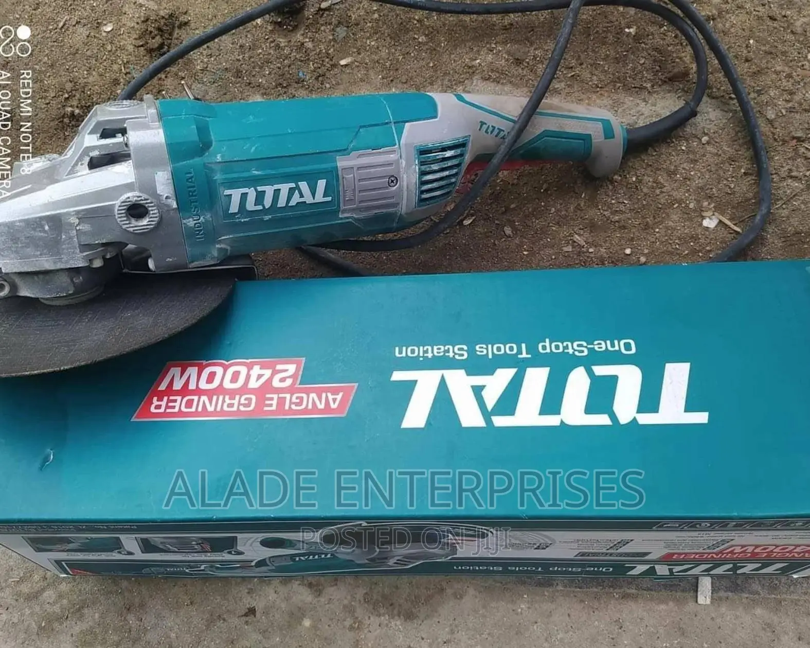 Total Tools 2400w Industrial Angle Grinder, Auxiliary Handle