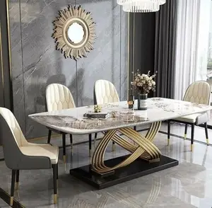 Turkey Marble Dining Table With Six Chairs.