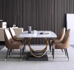 Marble Top Dinning Table Set With 6 Chairs