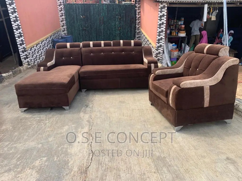 Brown Lshape 7sitter