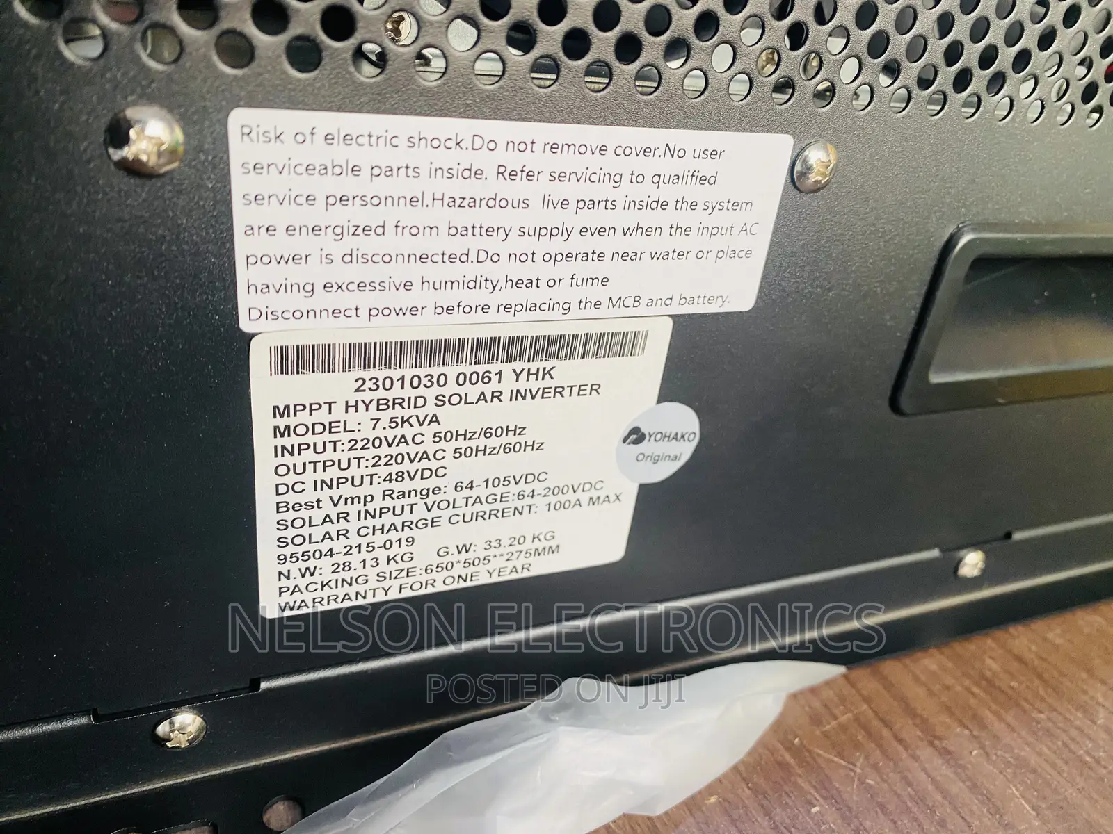Yohako 7.5kva 48volt With 100A Charger Controller