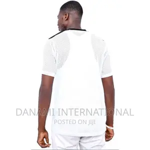 Danami Blank Plain Mesh Jersey T Shirt- White Black