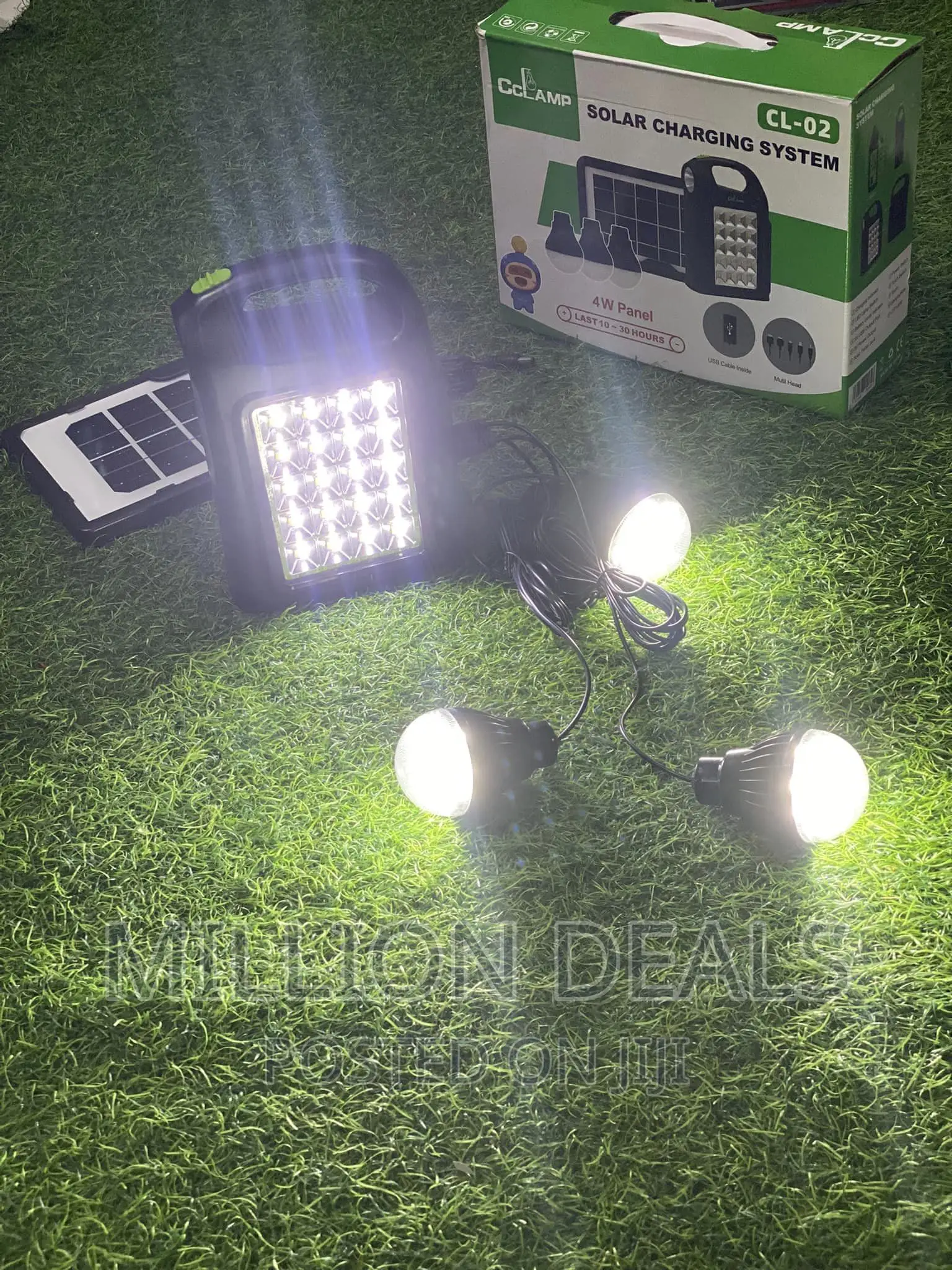 Classic Portable Solar Charging System With 3bulbs