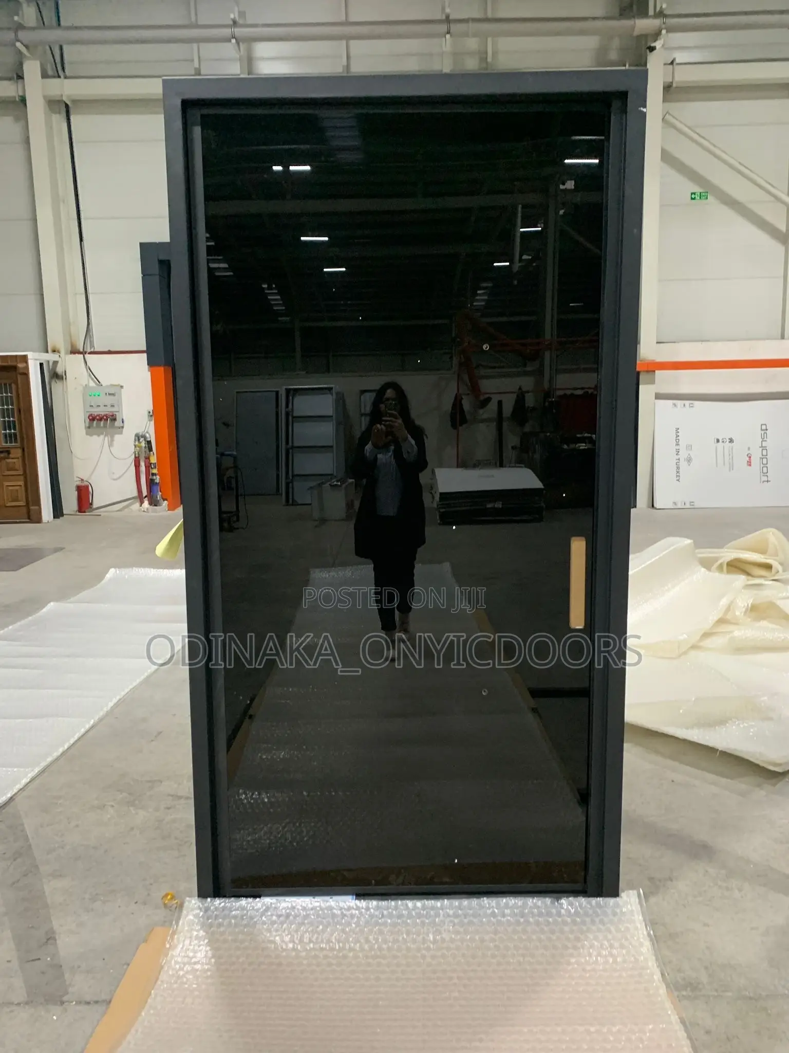 8ft by 4ft Turkey Pivot Door( Plain Black)