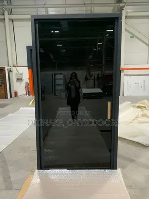 8ft by 4ft Turkey Pivot Door( Plain Black)